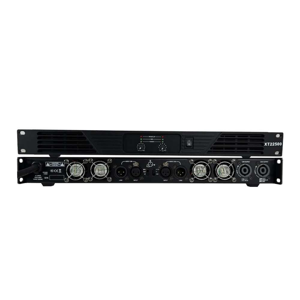 Amplificatore per altoparlanti line array Paulkitson XT41800 4X1800W 8OHM Amplificatore di potenza digitale professionale Amplificatore subwoofer DJ a 4 canali Preamplificatore Amplificatore audio 4x2500W 4OHM per palc