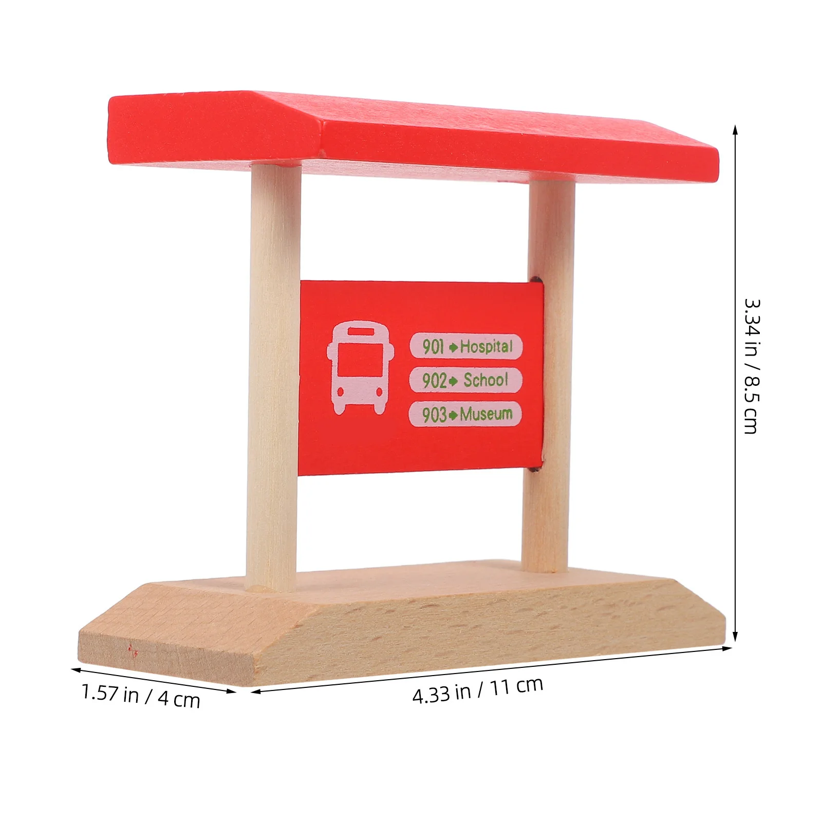 منصة محطة السكك الحديدية DIY ملحقات مسار القطار الخشبي للأطفال مجموعة اللعب التظاهري تخطيط ديكور لمحاكاة الأطفال #6