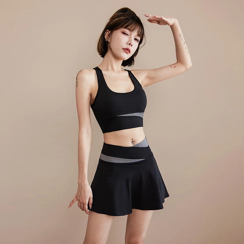 Nieuwe stijl dames mooie rug yogapak slanke sportbeha dames met borstkussen sneldrogend kort sportpak