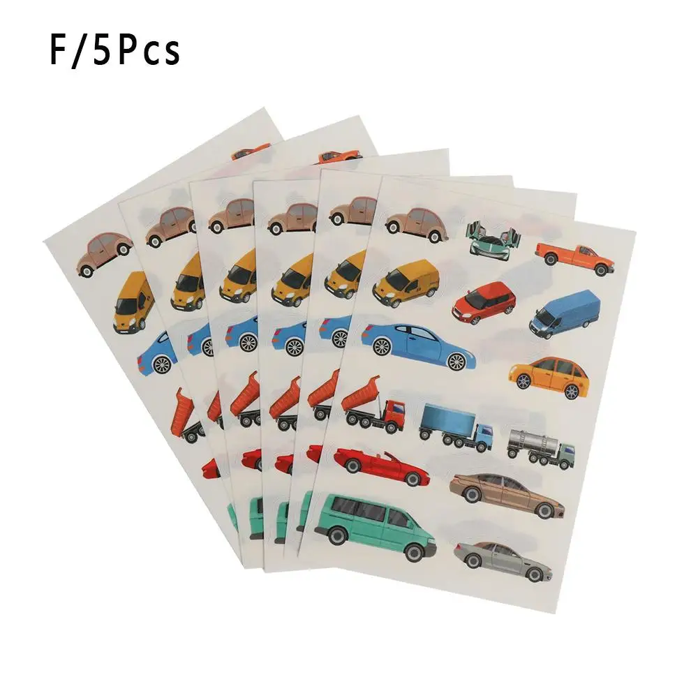 1/5Pcs Creative Route Mark Intelligence Study Road Signs Tool Traffic Sticker Safety Education Railway Road Tape