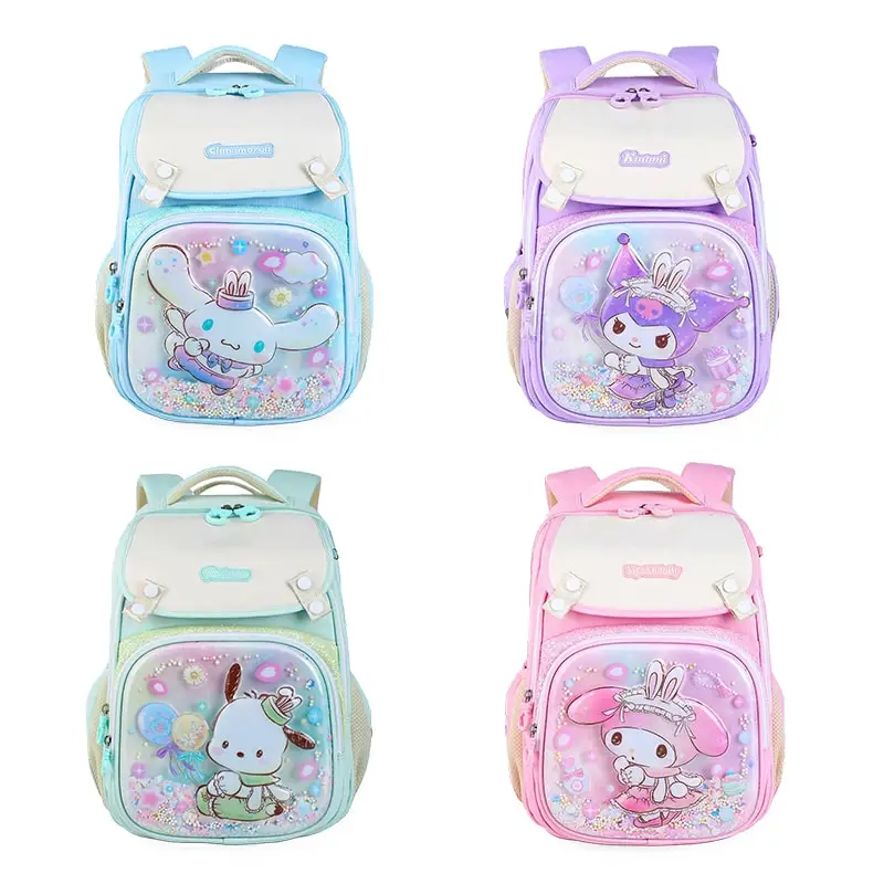 

Sanrioed Anime Kuromi My Melody Cinnamoroll Pochacco Large Capacity Backpack Cute Cartoon Student Shoulder Bag Gift for Friend