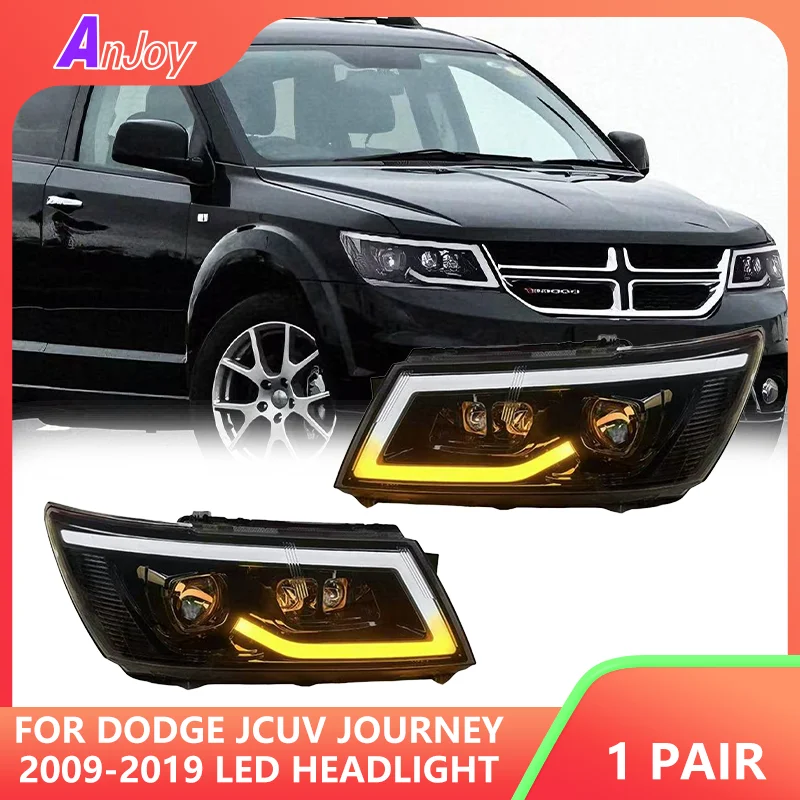 

Car Lights for Dodge JCUV Journey 2009-2019 LED Headlight Fiat Freemont LED DRL Angel Eye Xenon Beam Accessories 2pcs