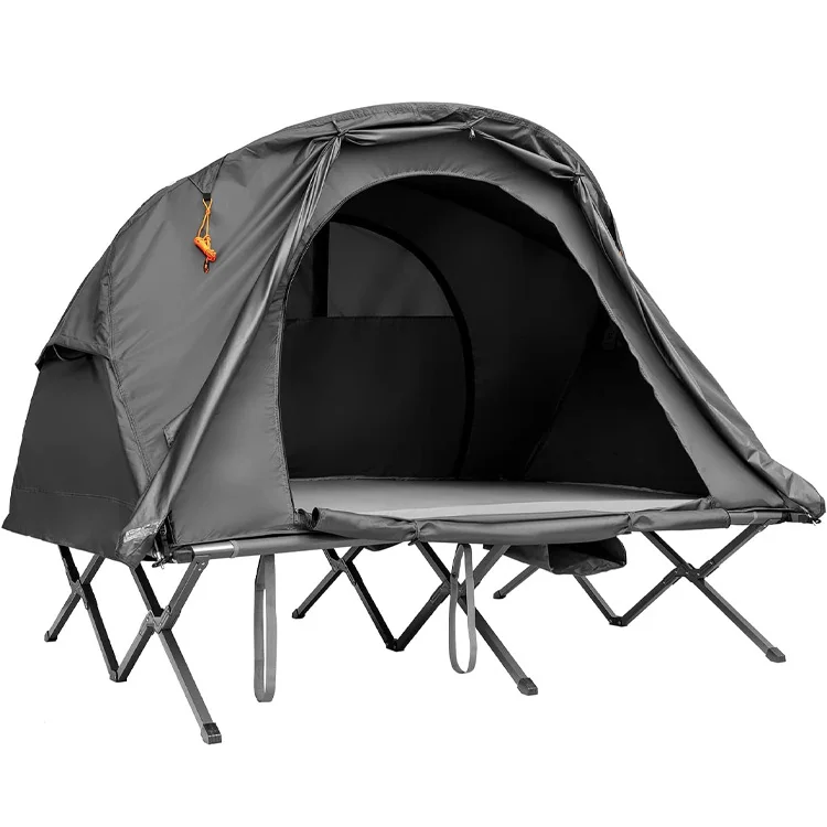 

Палатка-кровать для кемпинга на 2 человек с водонепроницаемым тентом, самонадувающимся матрасом, портативная, приподнятая от земли