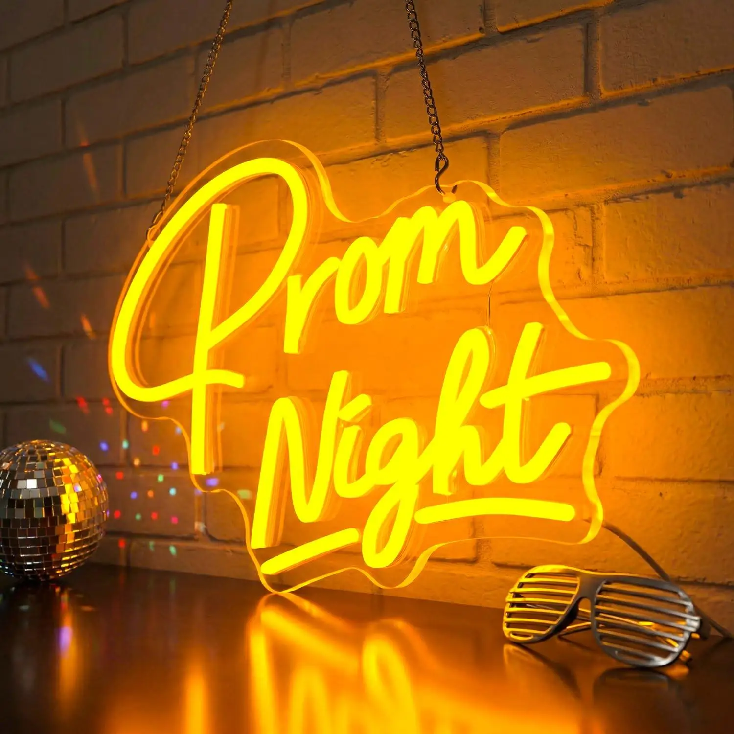 Prom Night Neon Sign Dimmable LED Light for Graduation Prom Party Backdrop Bedroom Event Dance Aesthetic Decor Gifts Night Light
