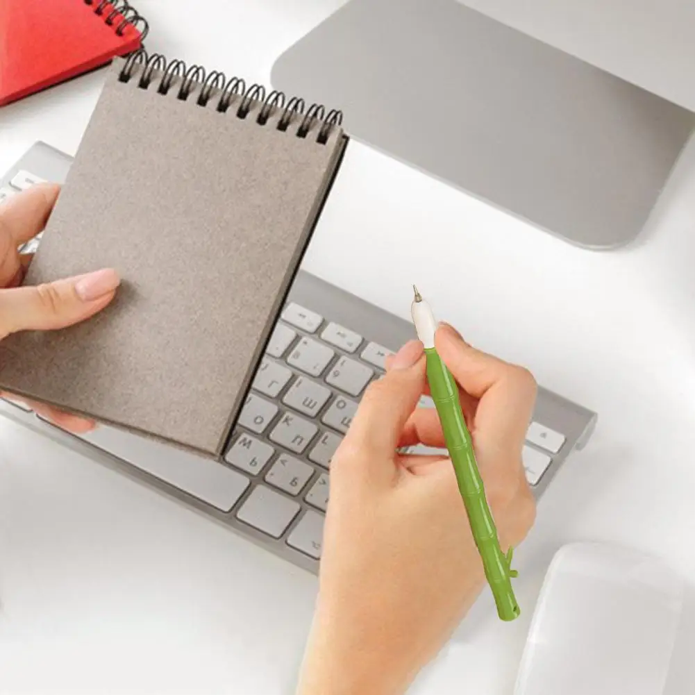 Ergonomic Non-slip Pen Set of 3 Ultralight Bamboo-shaped Gel Pens with Fine Point Non-slip Comfortable Grip for Smooth Writing