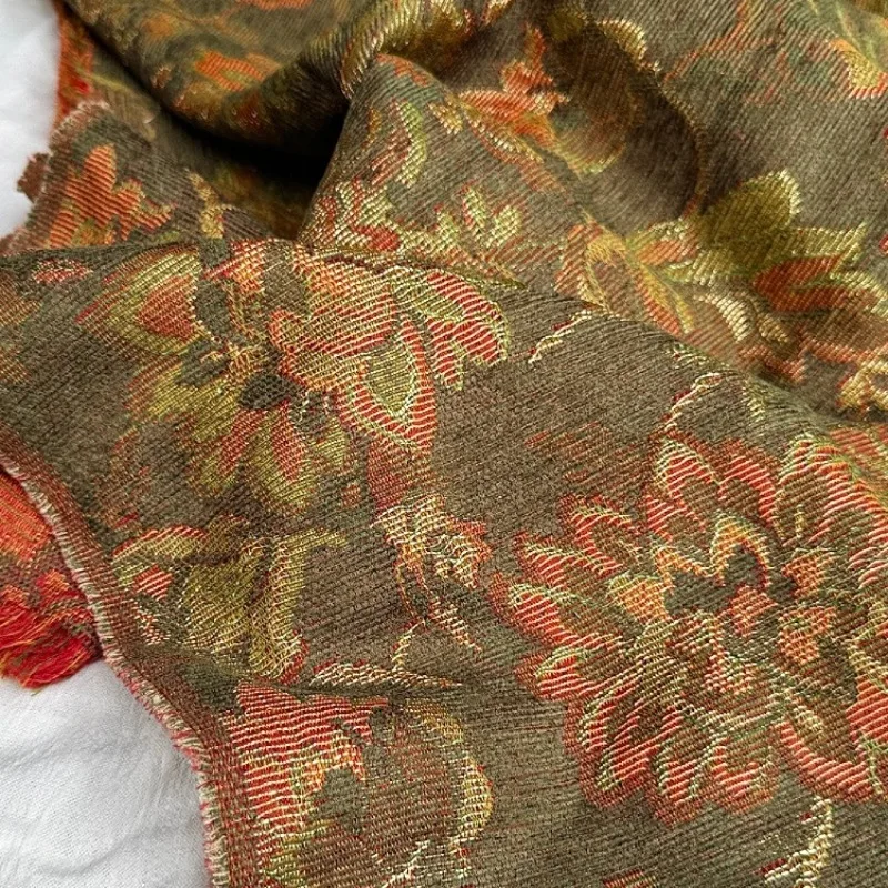 

Винтажная парча, яркая нить, жаккардовая ткань для костюма, куртки, платья, юбки, модная одежда, дизайнерские ткани, ткань для шитья своими руками