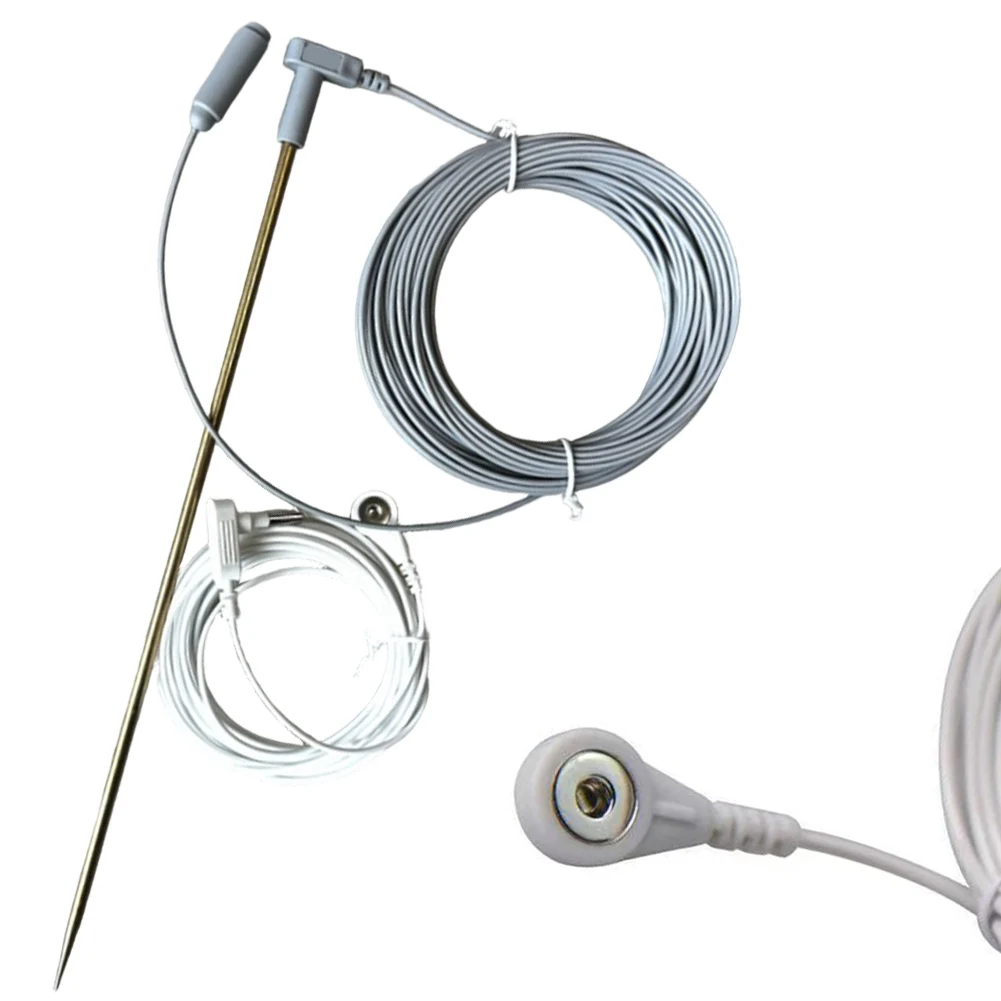 30cm Earth Grounding Rod with Two Ground Wires for Use with For Grounded Mats Pads Sheets Suitable for Electrical Discharge