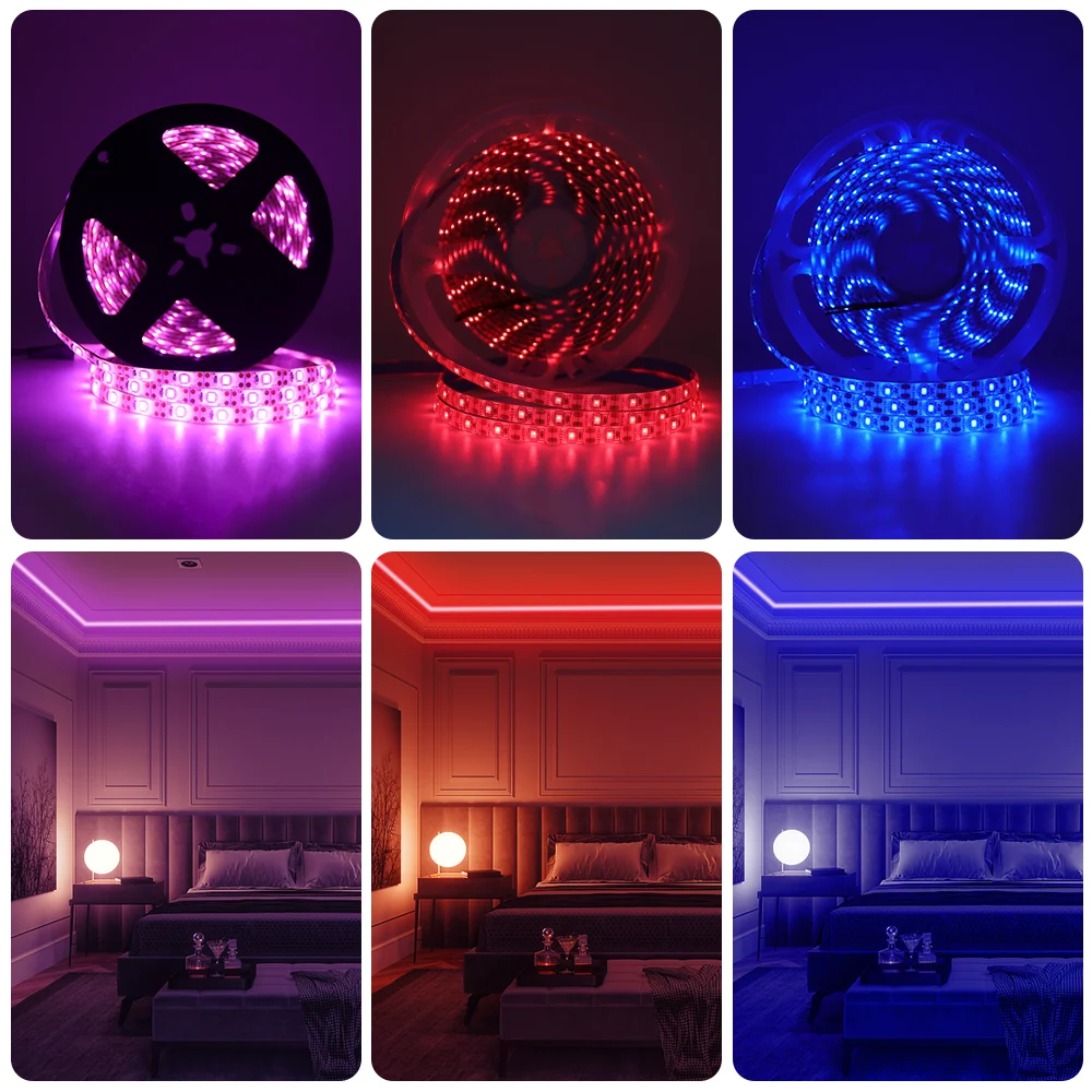 DC5V LED Light Strip SMD2835 60Leds/m Waterproof TV Background Lighting Flexible Cabinet Tape Ribbon Rope Battery USB Powered