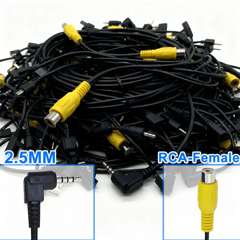 

RCA To 2.5mm AV Converter Cable Car Rear View Reverse Parking Camera Car Navigation Video Cable GPS Camera Conversion Cable