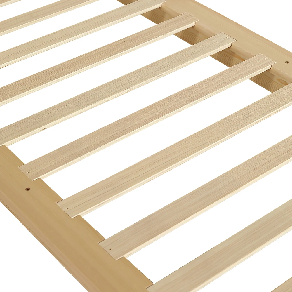 PINGGO Samtbezogenes Einzelbett für Kinder, weiche Rückenlehne, stabiler Rahmen, 90 x 200 cm, Bettgestell aus Kiefernholz, Schaumstoff und Sperrholz, ohne Matratze – Detail 21