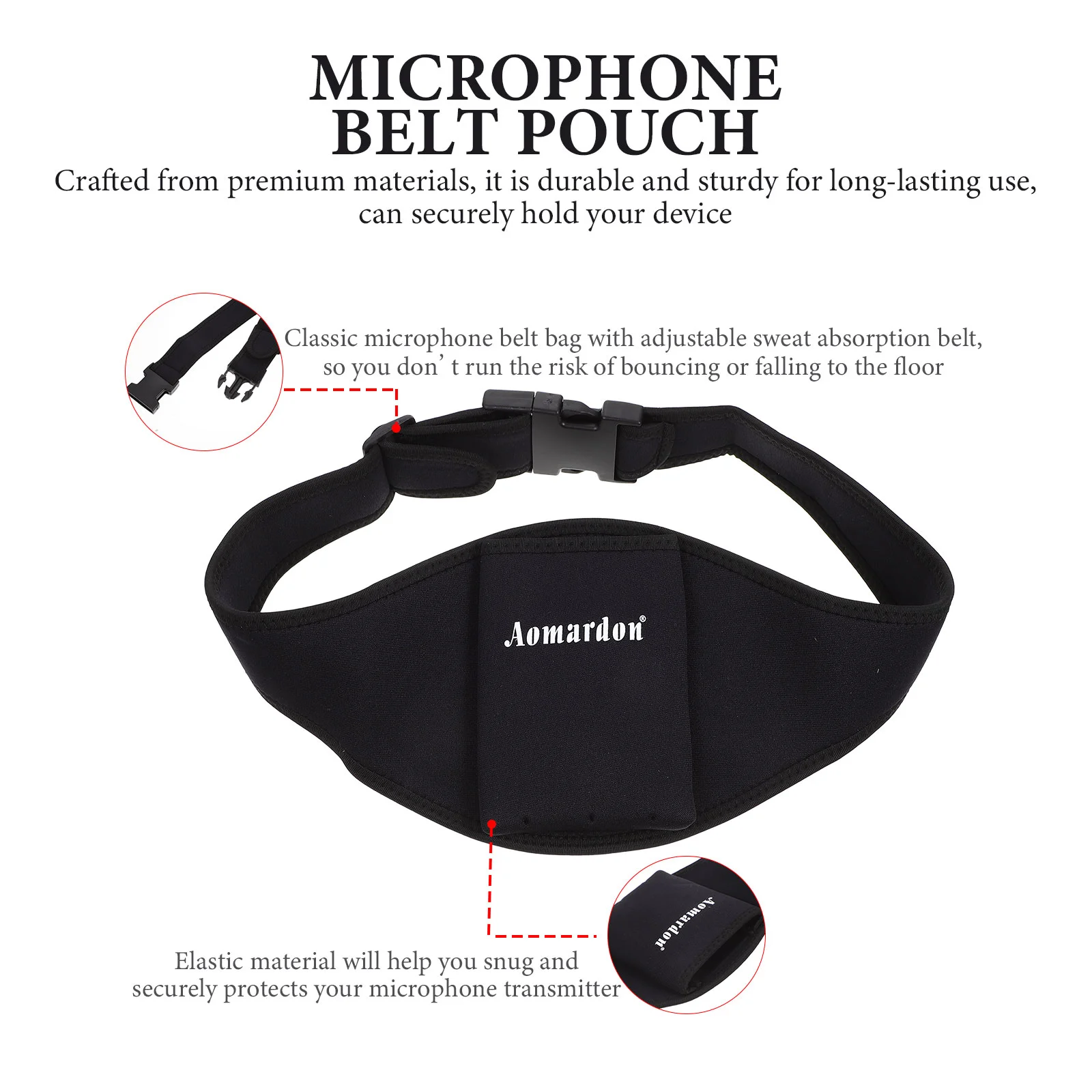 Skip Wheat Bag Mic for Phone Holders Strap Crossbody Straps Purses Wireless Microphones Belt Fitness Instructors Running