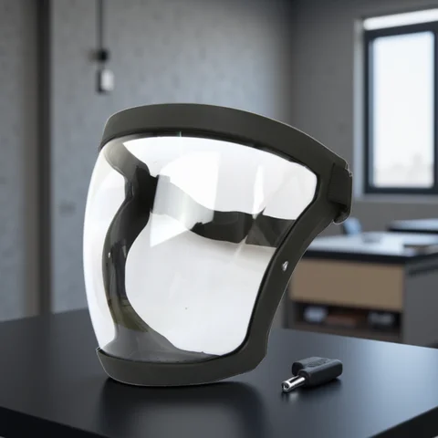 Transparent Full Faceshield Reusable Dustproof Anti-fog Mask HD Safety Glasses Kitchen Protection Anti-splash Mask With Filters