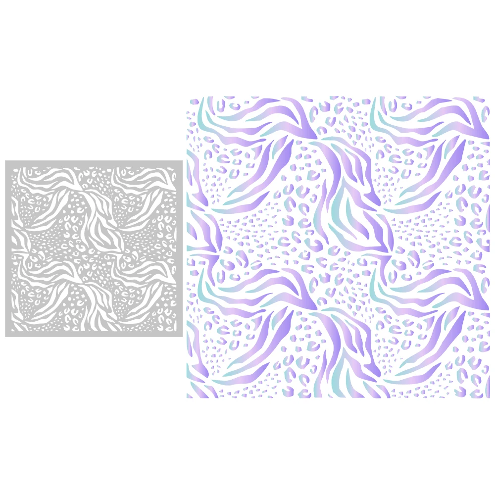 MangoCraft 1PC Irregular Background Plastic Stencils For Decor DIY Scrapbooking Supplies Stencil For Card Making Albums Crafts