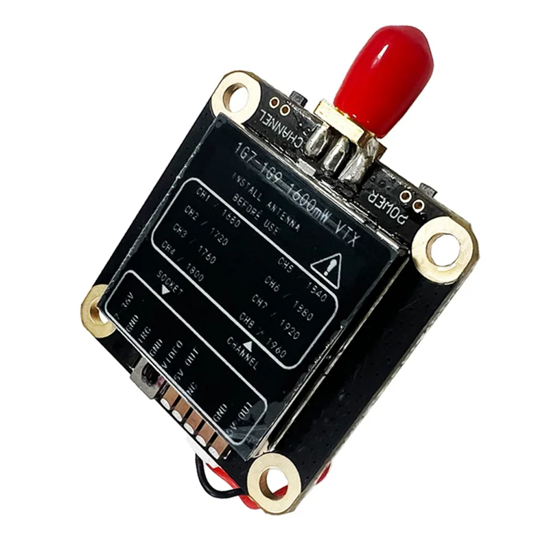 

ZIZI 2G-2.2G 1.6W FPV VTX 8CH FPV Video Transmitter Receiver Module PAL/NTSC 7-36V For Fatshark Skyzone FPV Goggles
