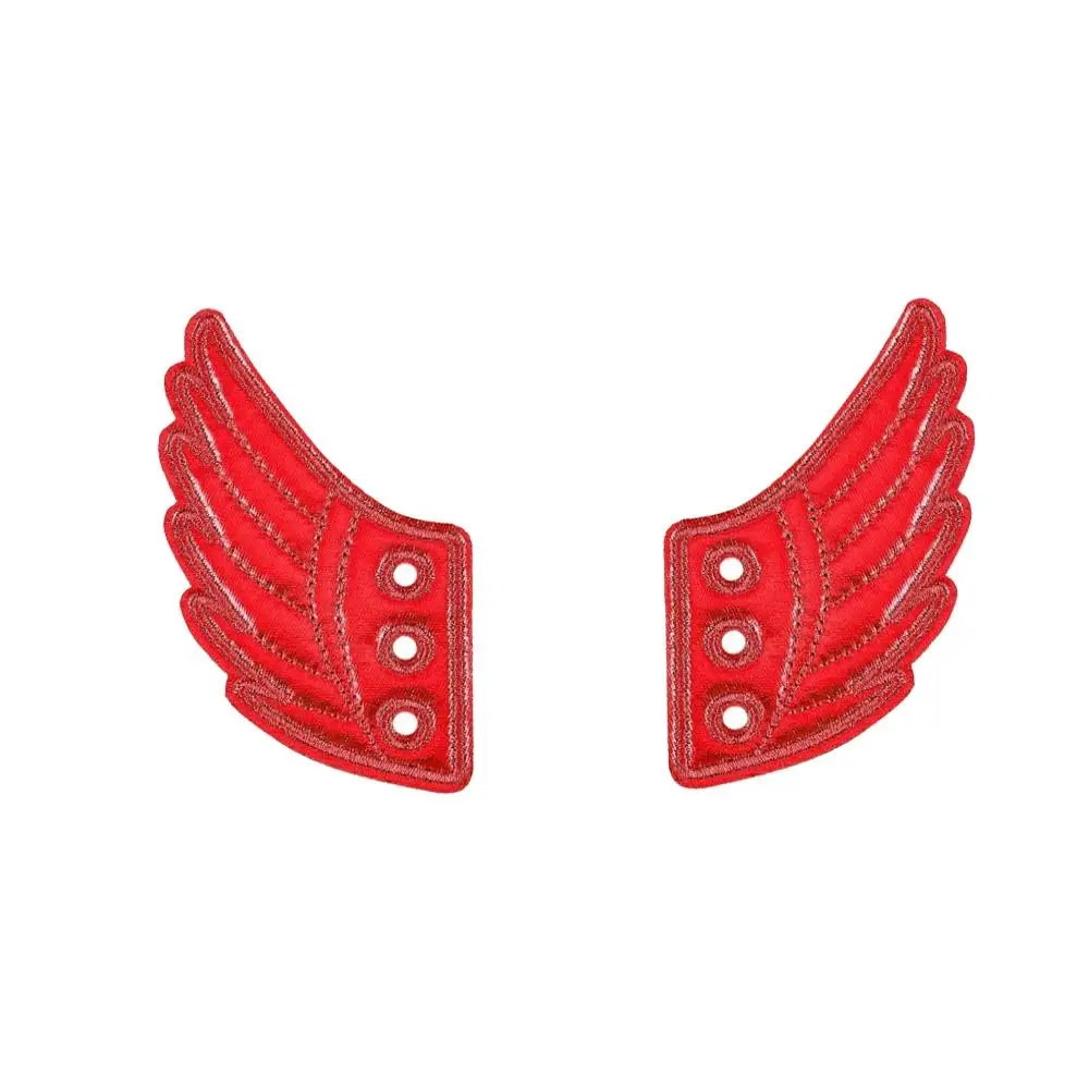 Handmade Fabric Shoe Decoration Wings Shape Multi-color DIY Shoe Charms Detachable Casual Detachable Shoe Accessories