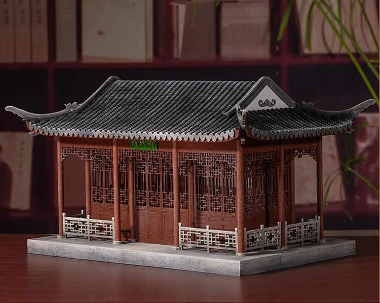 

Wooden Ancient Building Yaxuan Pavilion Model New Chinese Style National Style Courtyard Garden Miniature Design Ornament