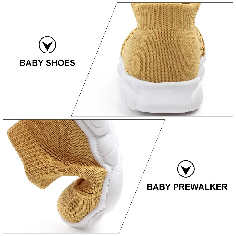 زوج واحد من أحذية الأطفال Prewalker المضادة للانزلاق وقابلة للتنفس ومريحة للمشي للرضع، أحذية أطفال ناعمة وخفيفة الوزن لمرحلة ما قبل المشي للرضع #4