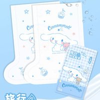 Sanrio Children Outdoor Waterproof Disposable Rain Boot Cover Cinnamoroll Cartoon Cute Thickened Cylinder Printed Boots Cover