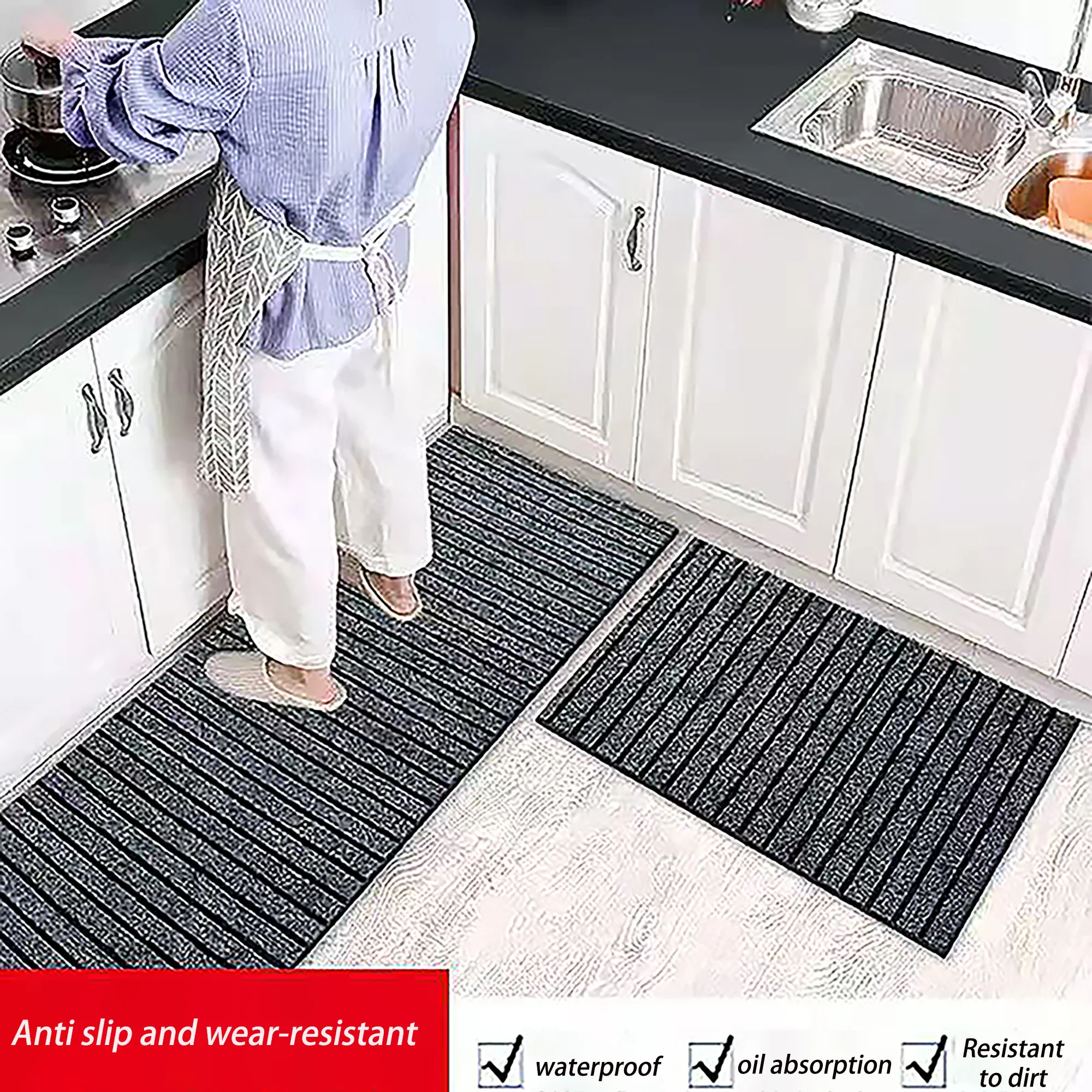 

Modern minimalist square floor mat, anti slip mat, anti slip rubber backing, durable, anti stain and anti fading