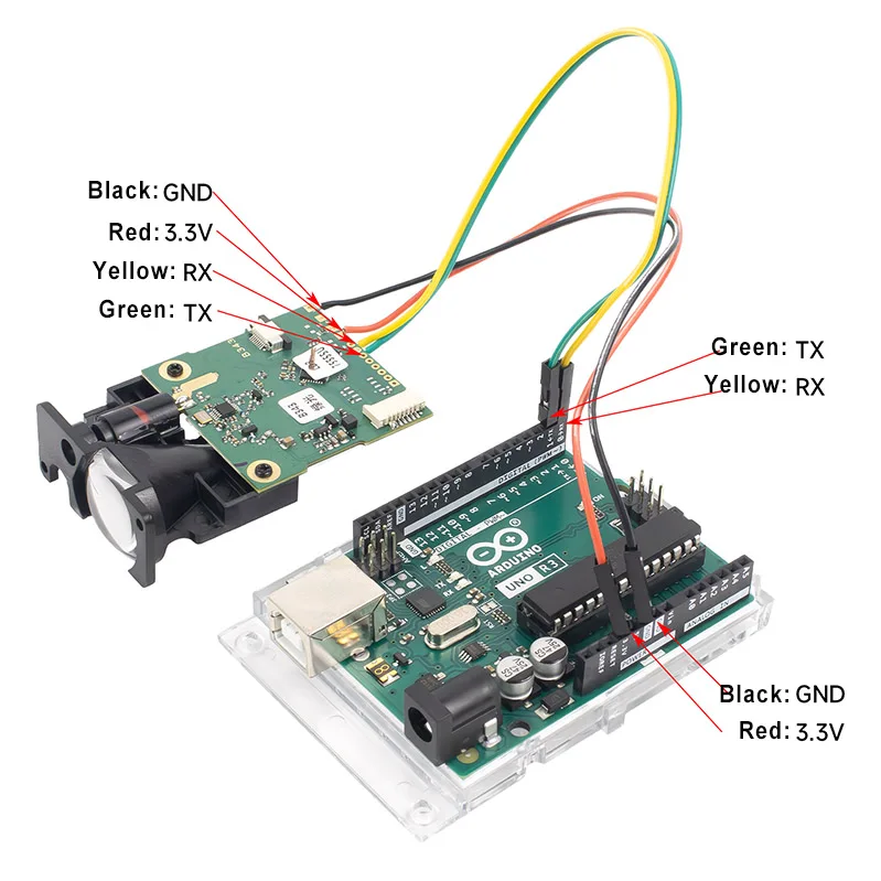 LDJ Laser Distance Sensor Arduino High Accuracy Laser Measurement Sensor Secondary Development Distance Measure Module