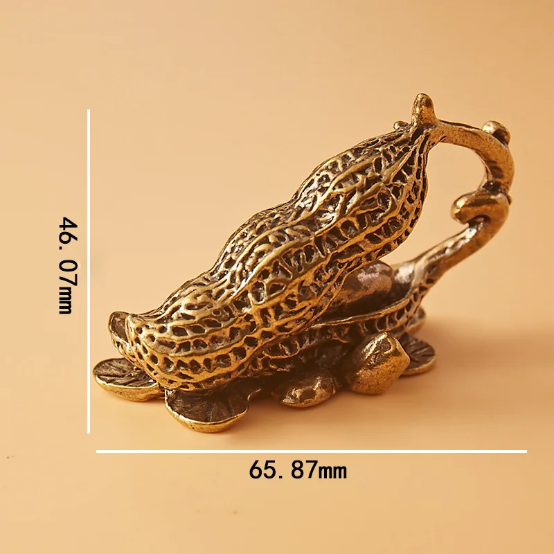 Antique Copper Longevity Fruit Peanut Living Room Study Home Good Things Happen Endlessly Life Auspicious Ornament