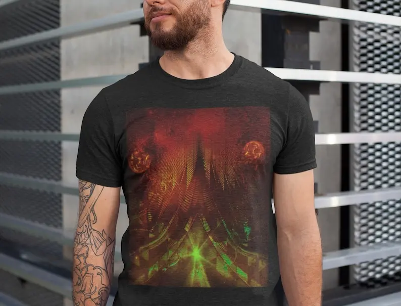 

Psychedelic Dystopian Architecture TShirt, Trippy Dark Scifi Tee, Surreal Dark Surrealism Architecture Tee