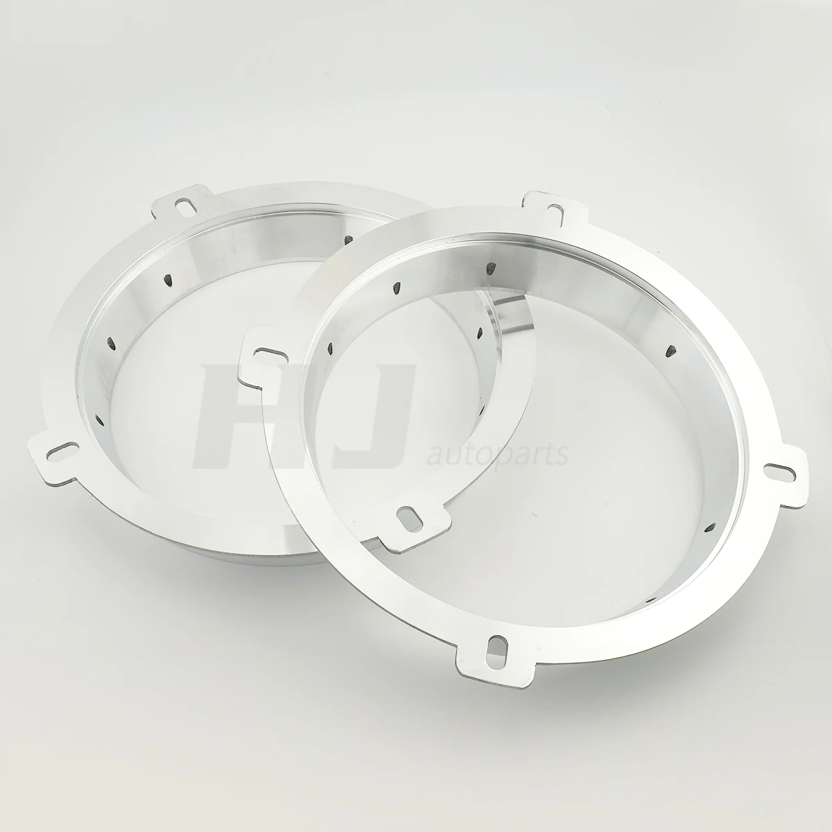 2pcs Car 6.5 Inch Speaker Pad Mount Adapter Socket Ring Mat Aluminum 6.5