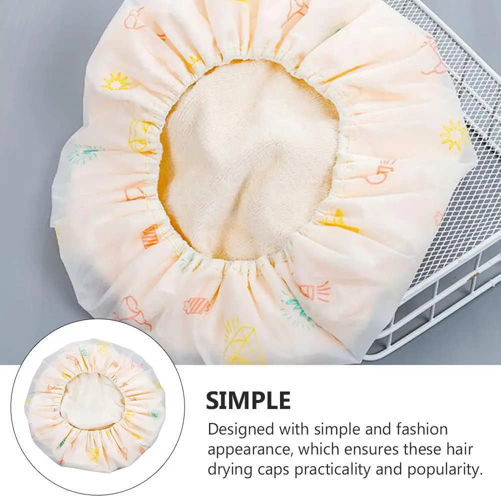 Hair Drying Hat Peva Material Quick Absorbent Shower Cap Soft Lightweight Fast Dry Hair Wrap Gentle Towel for Home Use