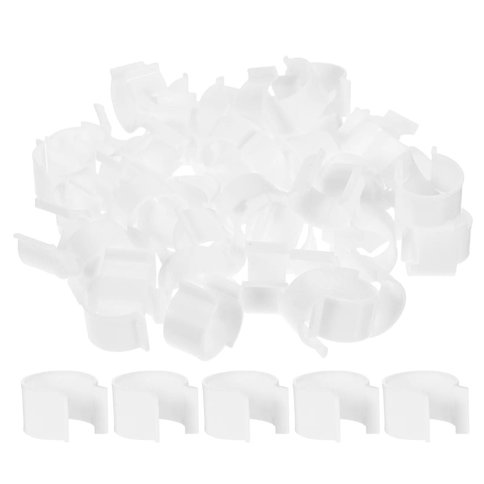 

50Pcs Pump Lock Clips Sturdy Plastic Bottle Pump Locks for Leakproof Travel Storage Easy Install Dispenser Buckle