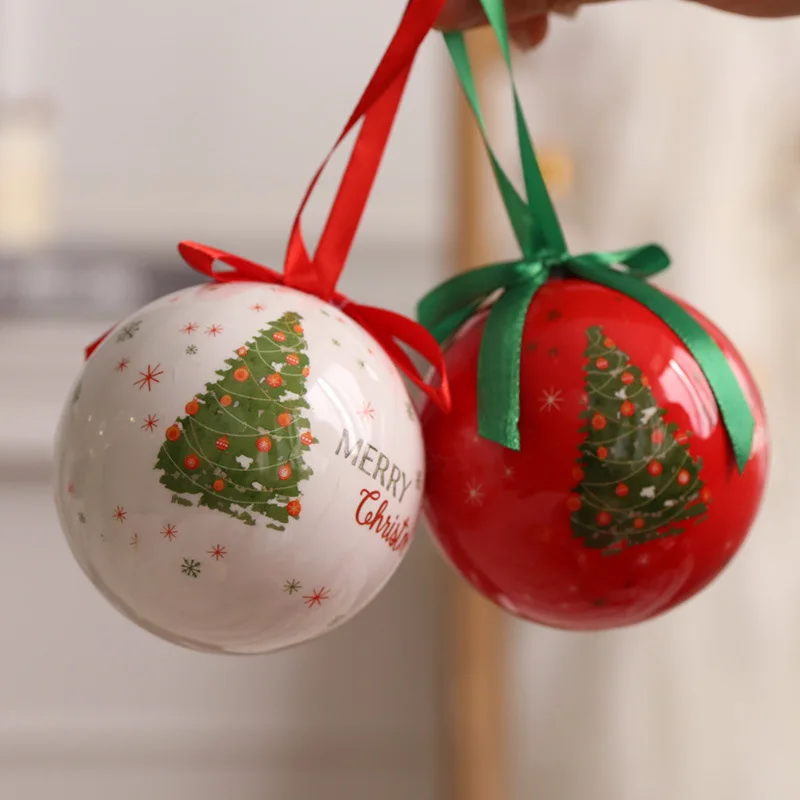 1Pcs Christmas Balls Christmas Tree Ornaments Ball Xmas Hanging Tree Pendants Home Party Decor 2024 New Year Gift Noel Navidad