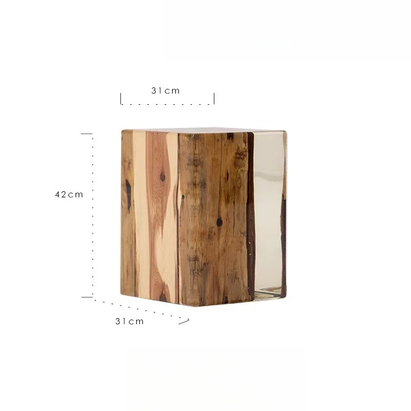 

Amber resin red, cedar edge, Xuanguan table dining stool ornament, art exhibition