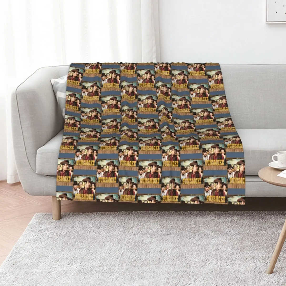 

GunSmoke Throw Blanket Soft Bedroom Blanket for Night Sleeping