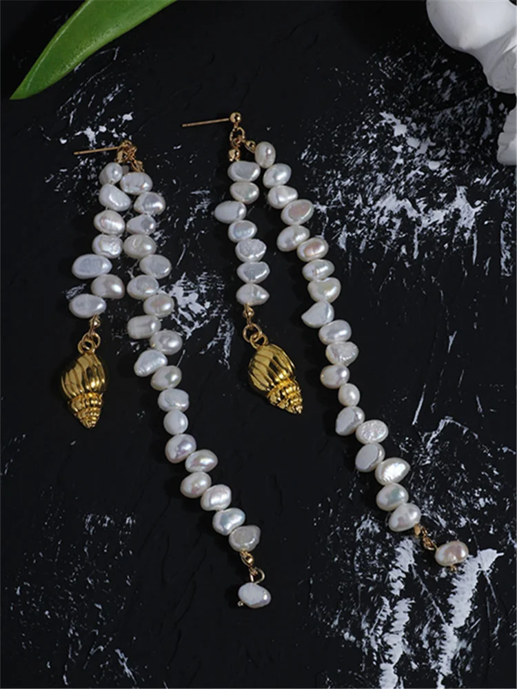 Kshmir 2021Baroque Freshwater Pearl Earrings Fashion Women\'s Earrings Pendant Earrings Girls Banquet Jewelry Gift