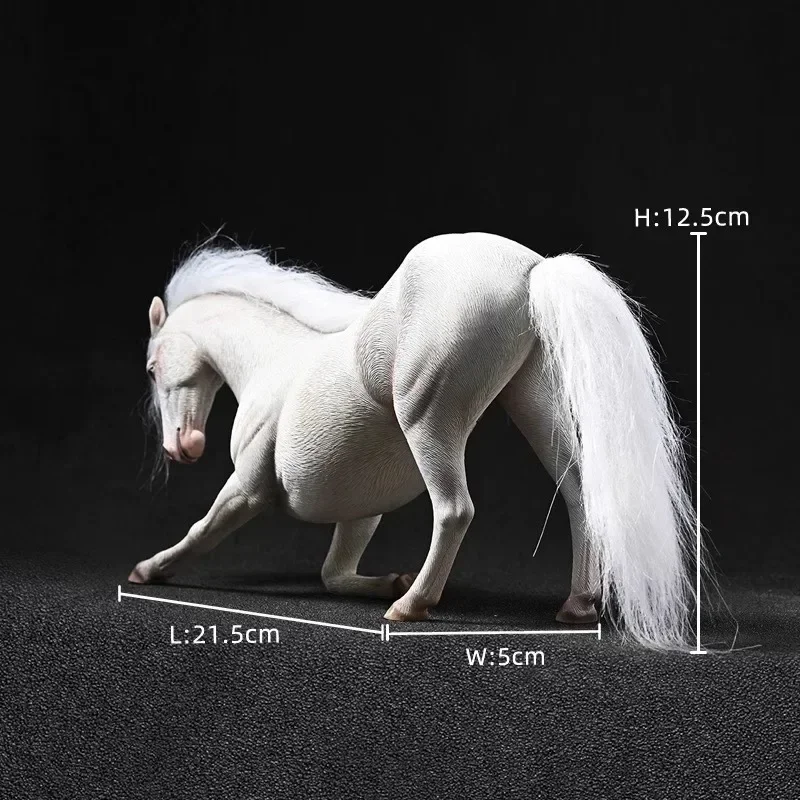 JXK 1/12 Scale Simulated Dutch Warmblood Resin Animal Ornament with Removable Horse Gear Model 6inch Toys Ornamental