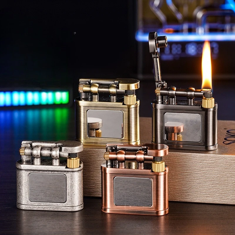 

Brass Metal Trendy Men's Lighter, Compact Mini Pendant Lighter, Alloy Body, Oil Machine, Men's Lighter Gift Smoking Accessories