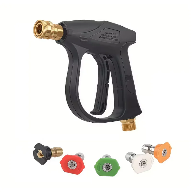 2175 PSI High Pressure Washer Gun Blue/Black Short Handle - M22-14 Thread Optional 1/4