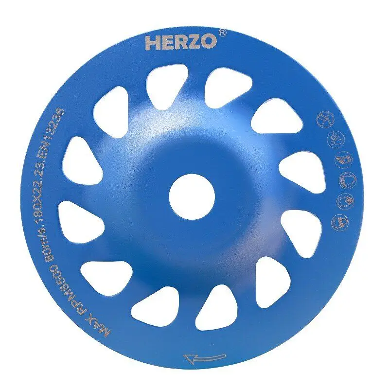 Imagem -02 - Herzo 180 mm Disco de Roda de Diamante Turbo Segmentado para Ferramentas de Polimento de Mármore de Alvenaria de Concreto