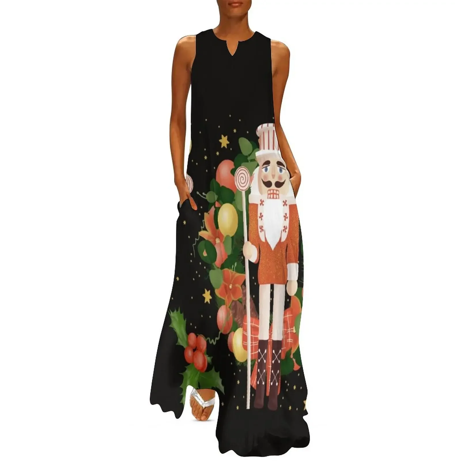 

Cute nutcracker for Christmas Long Dress dresses for official occasions Women's evening dress womens clothing Dress