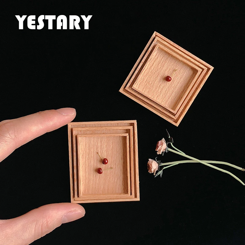 

YESTARY BJD Doll Furniture For 1/12 1/8 1/6 Dollhouse Miniature Decoration Wood Tray Miniature Dollhouse Kitchen Accessories