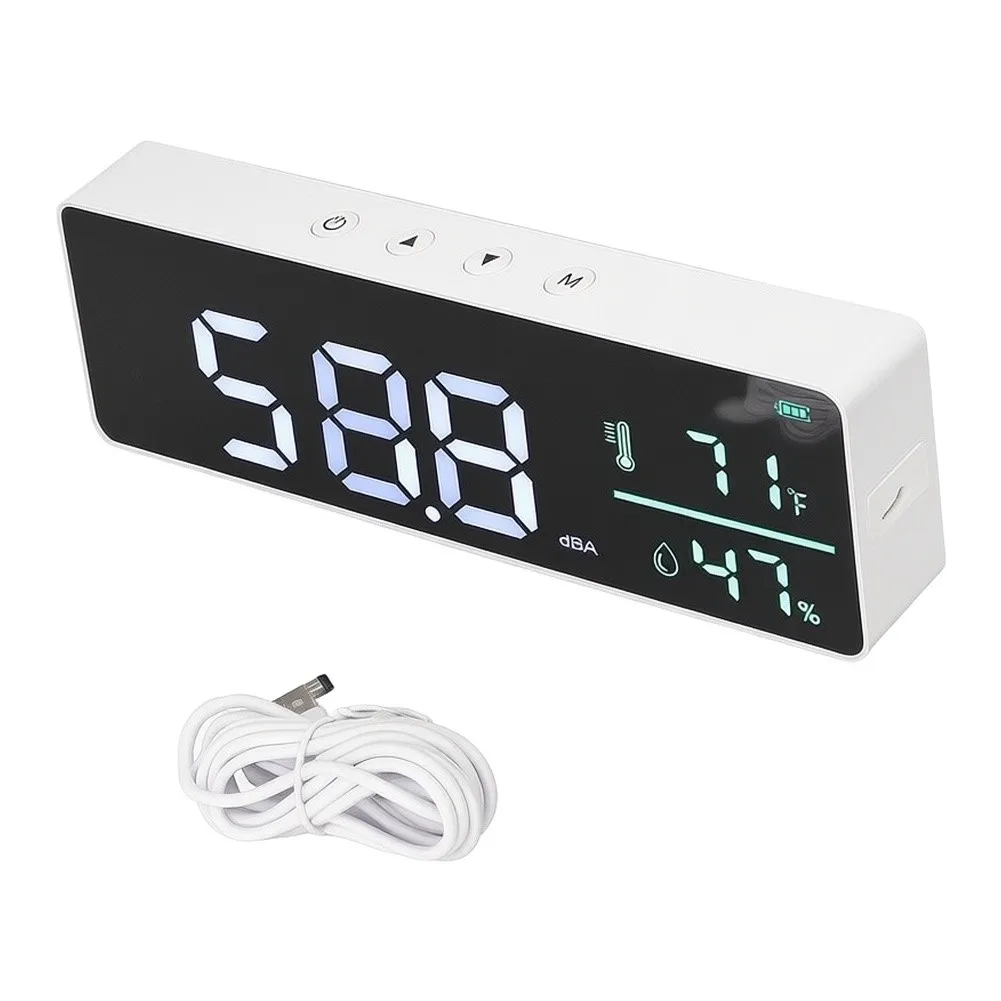 DM1306D LED Decibel Monitor with Temperature and Humidity Sensors for Indoor Air and Acoustic Environment Analysis