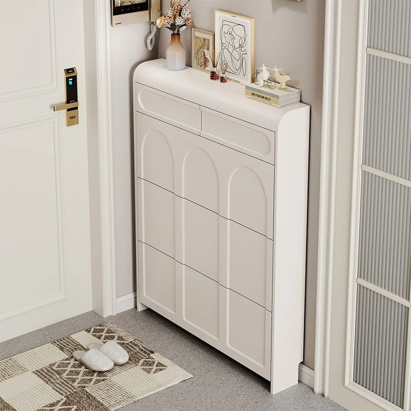 White Design Shoe Cabinet Luxury Nordic Accent Living Room Vertical Closets Armables Shoe Shelf Clear Sapateira Room Decorations