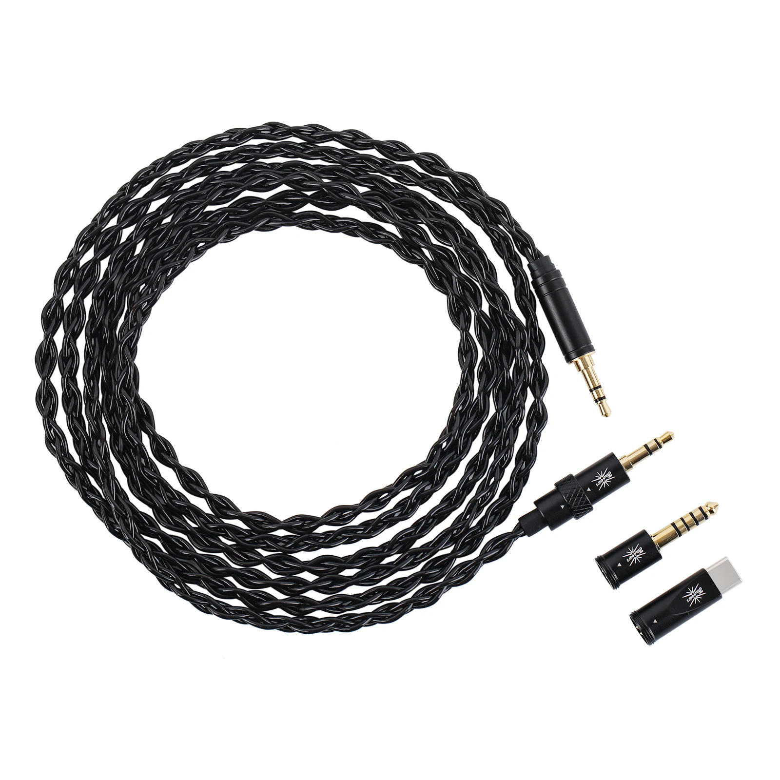 Kiwi Ears x B_Media Terras Modular Headphone Cable, 3.5/4.4/Type-C for Musicians Audiophiles