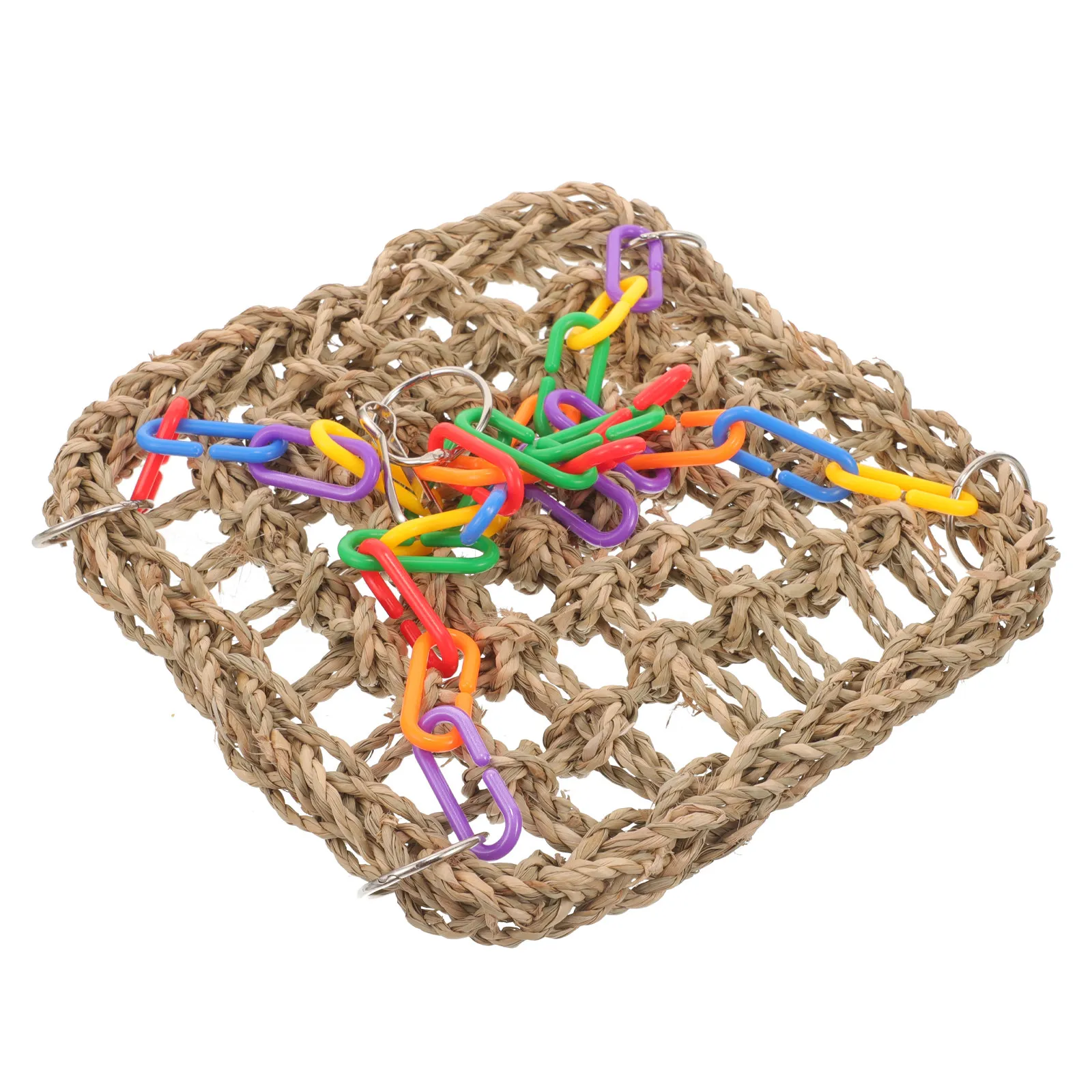 Bird Swing Parrot Hammock Hanging Climbing Cage Supply Parrot Resting Perch Chew Grinding Balanced Training Bird Swing Toy