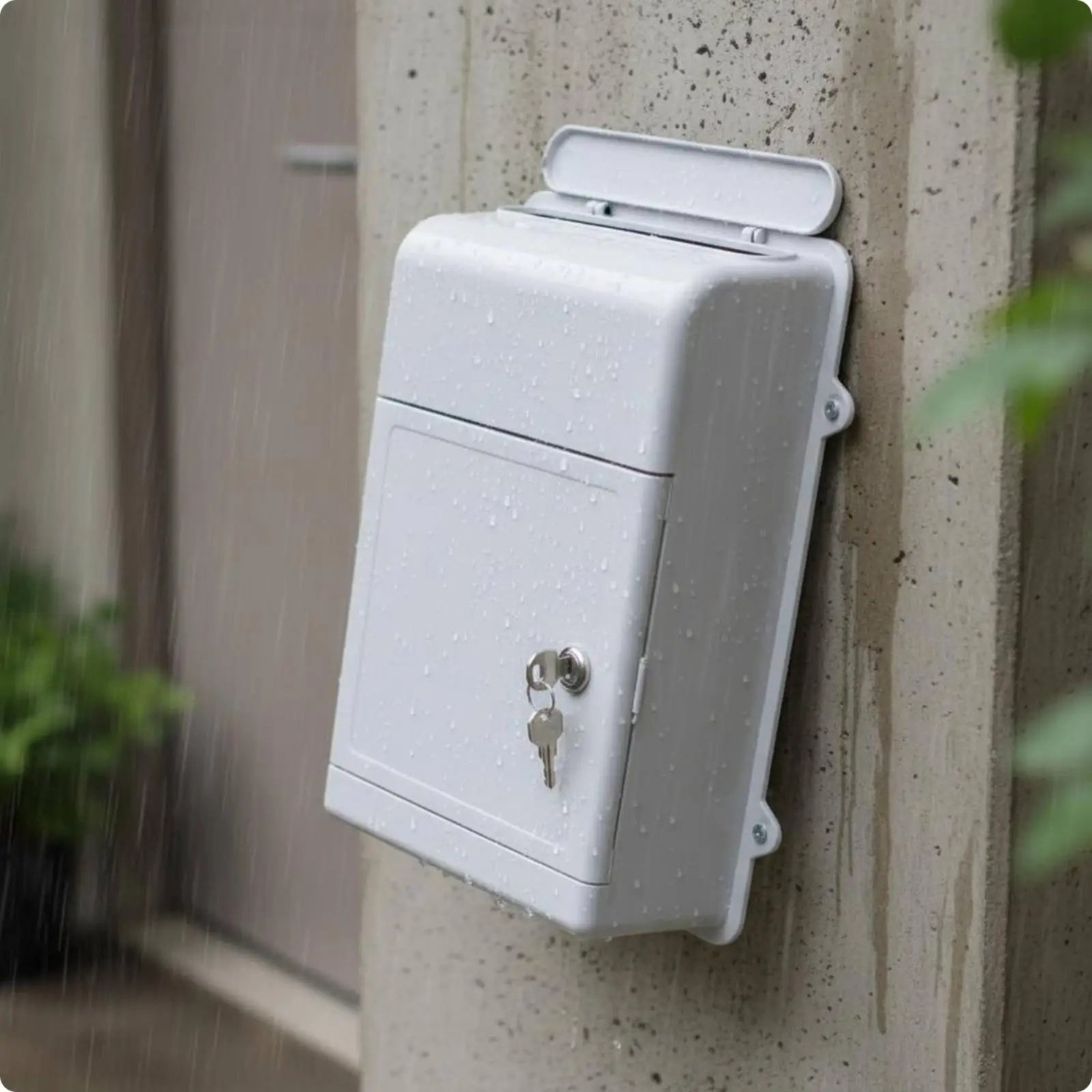 Large Plastic Wall Mailbox Front Access Secure Storage Advanced Locking Mailbox for House Exterior Use