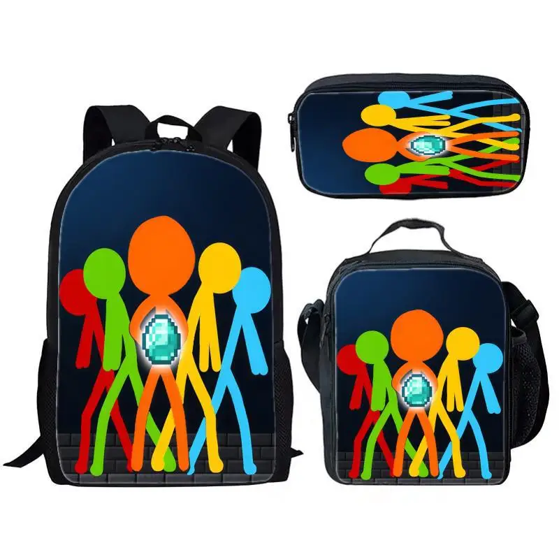 الفاخرة شعبية مضحك آلان بيكر 3D طباعة 3 قطعة/المجموعة التلميذ الحقائب المدرسية كمبيوتر محمول Daypack حقيبة الظهر Crossbody الغداء حقيبة مقلمة #5