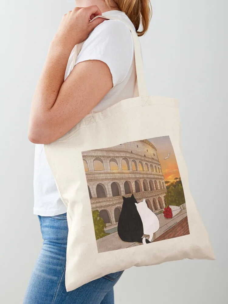 

Journal of a Cat in Rome - Romantic Sunset at the Colosseum Tote Bag Gift bag tote bags men custom canvas bag