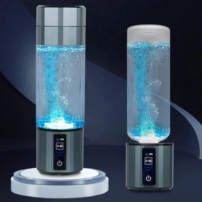 New Technology Sport Portable Hydrogen Water Bottle 9000ppb+ H2 Hydrogen Water Generator Cup  with Colored Lights
