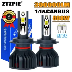 ZTZPIE Auto HB3 HB4 9005 9006 H1 TOP H7 Best LED H4 H11 Bulb Canbus Led Lamp CSP 5575 6000K Car Headlight Light 800W 12V Light