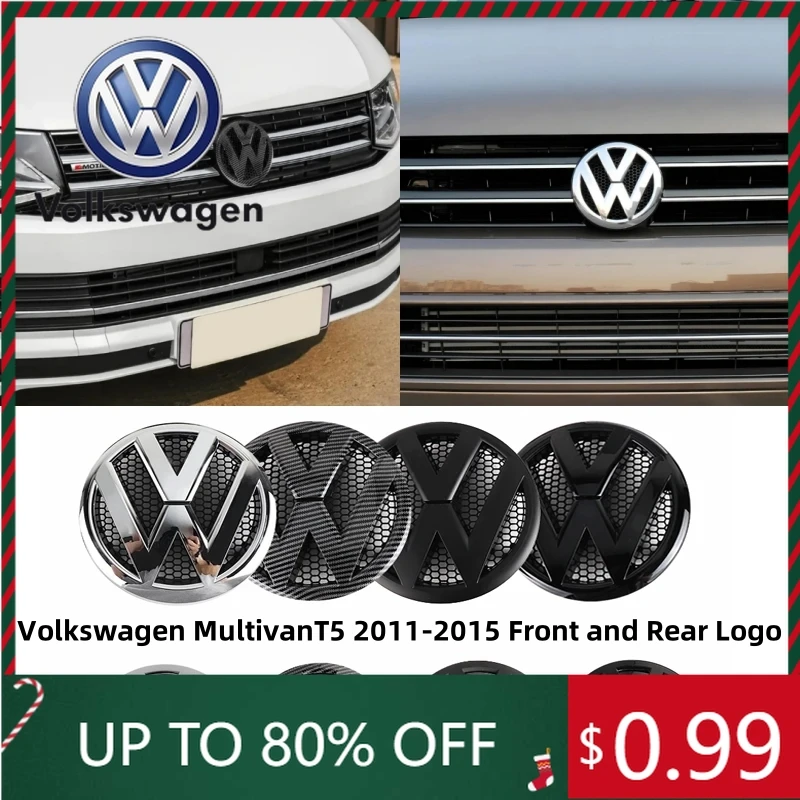 

Горячие эмблемы для VW Volkswagen 2026 Volkswagen Multivan T5 2011-2015, набор 3D передних и задних эмблемов автомобиля, замена логотипа ABS