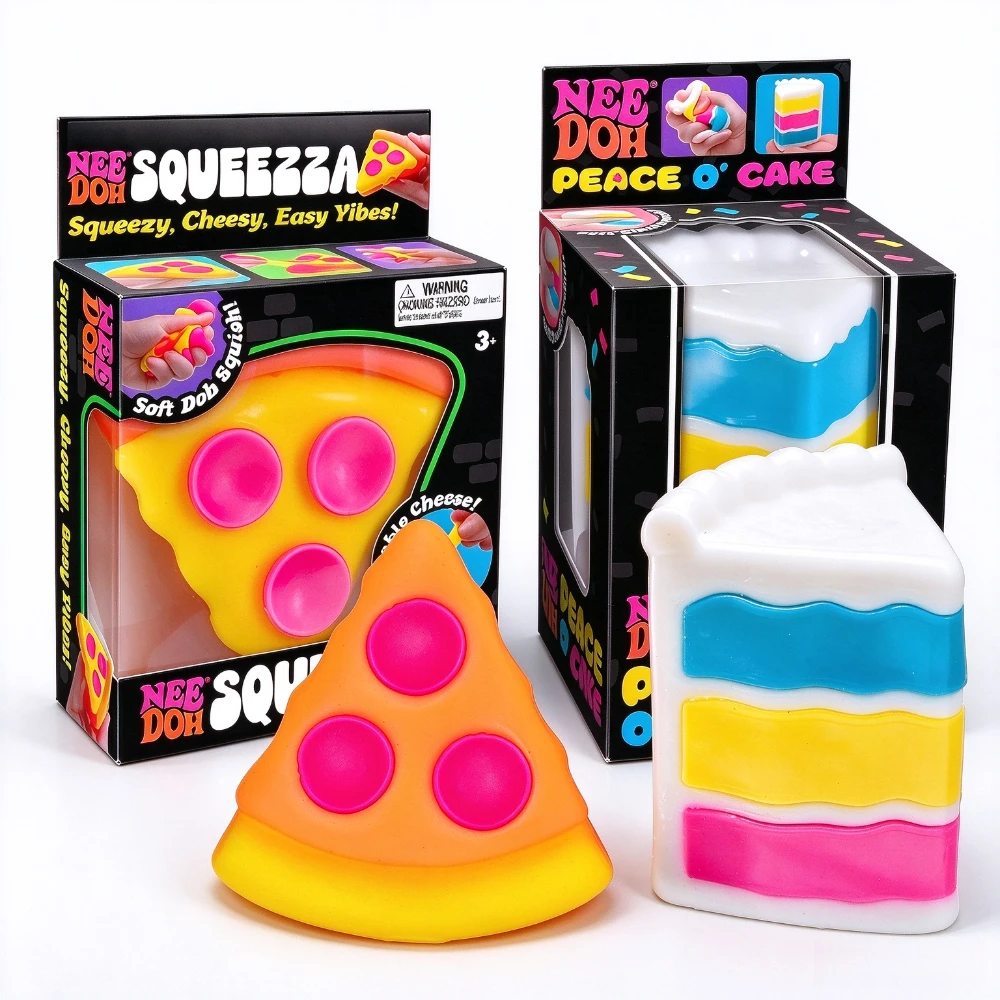 NeeDoh Peace O' Cake Slow Rising Fidget Toy, Non Toxic Soft Squishy Stress Relief Sensory Toy Adult Desktop Decoration Gift